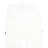 INERNATIONAL CONCEPTS Womens Cotton Blend White Regular Capri Trousers W32 L23