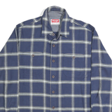 WRANGLER Mens Blue Check Shirt M Cotton Long Sleeve Button Casual Shirt