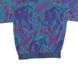 ALFRED DUNNER Womens Blue Printed Short Sleeve Round Neck Top M Relaxed Fit