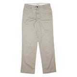 DOCKERS Mens Cotton Blend Beige Regular Fit Straight Leg Trousers W30 L31 Casual