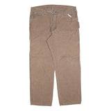 DICKIES Mens Jeans Brown Regular Straight Denim Light W38 L30 Cotton Blend