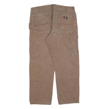 DICKIES Mens Jeans Brown Regular Straight Denim Light W38 L30 Cotton Blend