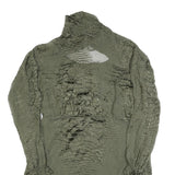 REISS Womens Green Polyester Blend Day Dress UK 12 Textured Long Sleeve Midi