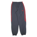 ADIDAS Mens Joggers Navy Blue & Red Slim Tapered S W26 L30 Track Pants