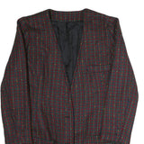 Womens Red & Green Plain Jacket L Polyester Classic Relaxed Fit Long Sleeve