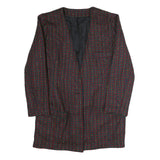 Womens Red & Green Plain Jacket L Polyester Classic Relaxed Fit Long Sleeve
