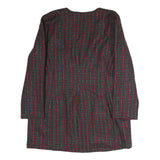 Womens Red & Green Plain Jacket L Polyester Classic Relaxed Fit Long Sleeve