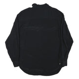 ZAZZA Mens Black & White Shirt L Polyester Blend Long Sleeve Button Closure