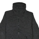 CALVIN KLEIN Womens Black & Charcoal Zip Up Jacket XL Cotton Blend Knit Casual