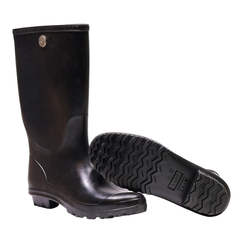 UGG Wellie Boots Black Synthetic Womens UK 7