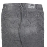 ARIZONA JEAN COMPANY Mens Grey Casual Denim Shorts XL W38 Relaxed Fit Reflective