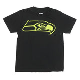 NFL Mens Black Graphic T-Shirt M Short Sleeve Crew Neck Cotton Blend Sportswear