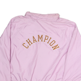 CHAMPION Womens Pink & Orange Coach Jacket 2XL Nylon Button Logo Sportswear