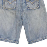 ROUTE 66 Mens Denim Blue Casual Shorts M W34 Cotton Blend Distressed