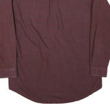 TOMMY HILFIGER Mens Maroon Check Shirt L Button Down Casual Cotton Blend