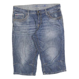 TOM TAILOR Mens Denim Blue Casual Shorts 2XL W40 Cotton Blend Comfortable Fit