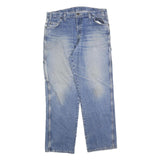 DICKIES Mens Relaxed Blue Denim Jeans W36 L32 Zip Closure Casual Workwear