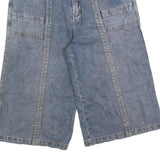 Mens Blue Casual Denim Style Cotton Blend Shorts M W32 Loose Fit