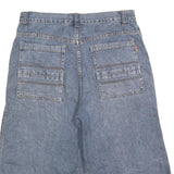 Mens Blue Casual Denim Style Cotton Blend Shorts M W32 Loose Fit