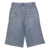 Mens Blue Casual Denim Style Cotton Blend Shorts M W32 Loose Fit