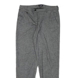 ARMANI JEANS Womens Grey Wool Blend Slim Tapered Trousers W31 L29 Elegant Office