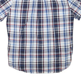 TOMMY HILFIGER Mens Blue & White Check Shirt L Button-Down Cotton Casual Summer