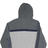ADIDAS Mens Grey & Navy Full Zip Hoodie S Casual Sports Sweatshirt