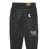 KARL KANI Womens Jeans Black Relaxed Straight Denim Medium W31 L30 Original