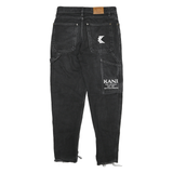 KARL KANI Womens Jeans Black Relaxed Straight Denim Medium W31 L30 Original