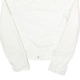 TOMMY HILFIGER Womens White Button Cotton Blend Jacket M Plain Classic Fit