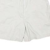 BASIC EDITION Womens White Casual Cotton Blend Shorts L W29 Summer Relaxed Fit