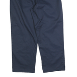 DICKIES Mens Cotton Blend Navy Regular Straight Trousers W40 L30 Workwear Zip