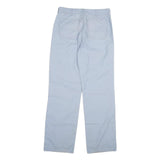 CARHARTT Mens Regular Fit Cotton Blend Light Blue Trousers W30 L31 Zip Pocket