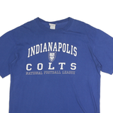 NFL Mens Blue Indianapolis Colts T-Shirt L Short Sleeve Crew Neck Cotton