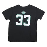 FANATICS Mens Black New York Jets 33 Adams Graphic T-Shirt XL Short Sleeve Crew