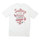 CHAMPION Mens White Indiana Hoosiers Graphic T-Shirt M Short Sleeve Crew Neck