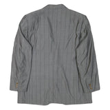 ROBERTO CAVALLI Mens Grey Wool Blend Jacket M Woven Stripe Button Closure