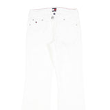TOMMY HILFIGER Girls Regular Fit Straight White Denim Jeans W25 L28 Classic