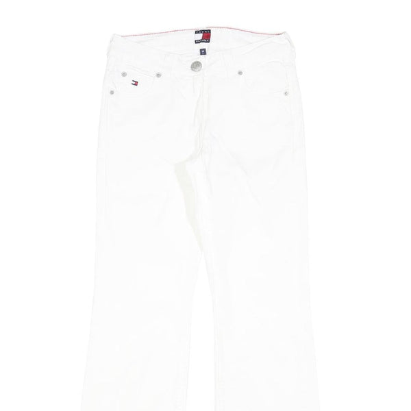 TOMMY HILFIGER Girls Regular Fit Straight White Denim Jeans W25 L28 Classic