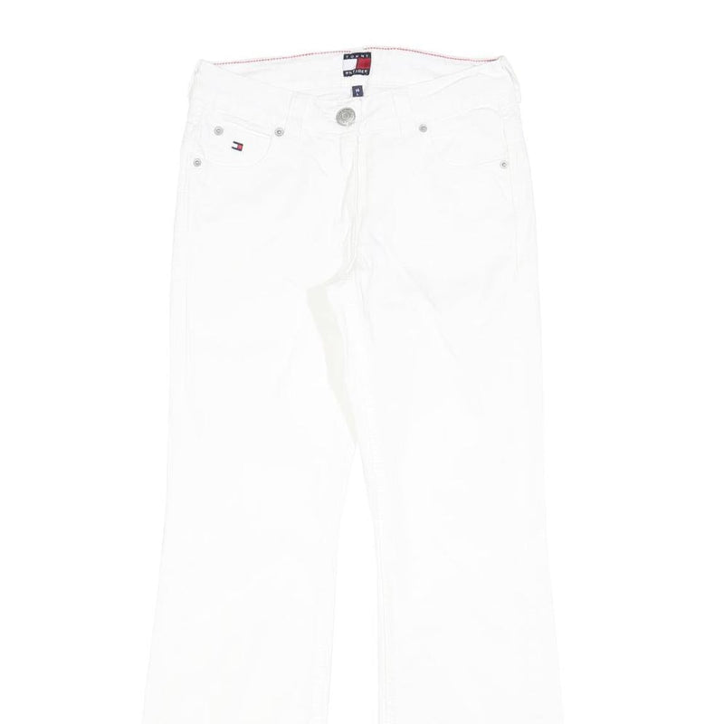 TOMMY HILFIGER Girls Regular Fit Straight White Denim Jeans W25 L28 Classic