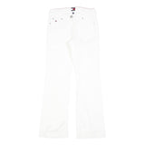 TOMMY HILFIGER Girls Regular Fit Straight White Denim Jeans W25 L28 Classic