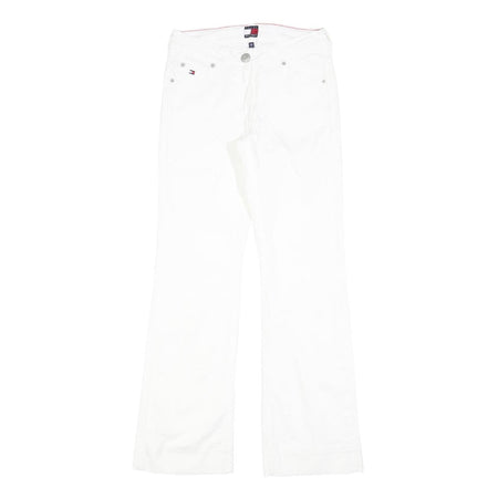 TOMMY HILFIGER Girls Regular Fit Straight White Denim Jeans W25 L28 Classic