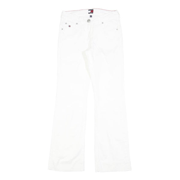 TOMMY HILFIGER Girls Regular Fit Straight White Denim Jeans W25 L28 Classic