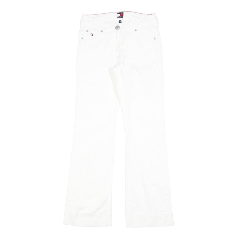 TOMMY HILFIGER Girls Regular Fit Straight White Denim Jeans W25 L28 Classic
