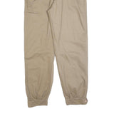 Womens Beige Relaxed Leg Trousers W36 L32 Zip Closure Lightweight Summer Casual