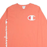 CHAMPION Mens Orange Long Sleeve Crew Neck Graphic T-Shirt 2XL