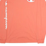 CHAMPION Mens Orange Long Sleeve Crew Neck Graphic T-Shirt 2XL