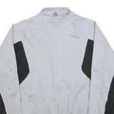 ADIDAS Mens Grey & Black Athletic Polyester Blend Zip Jacket L Sports Outerwear