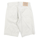 LEVI'S Mens White Denim Casual Shorts S W29 Button Fly Summer Wear