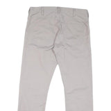 DICKIES Mens Cotton Blend Beige Regular Fit Straight Leg Trousers W34 L30